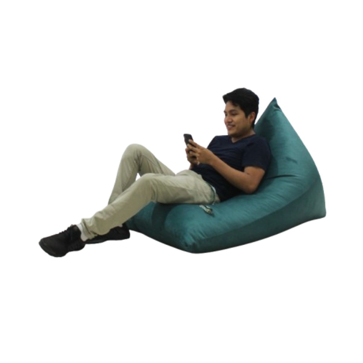 GENERICO - Puff Cama Tamaño Grande Tela color Jade Palmo