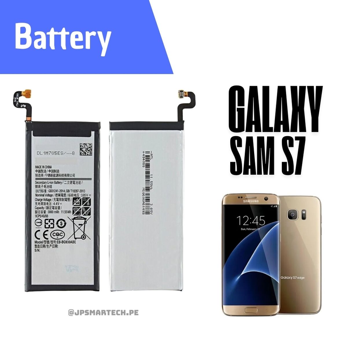 OEM - BATERIA PARA SAMSUNG S7 NUEVO