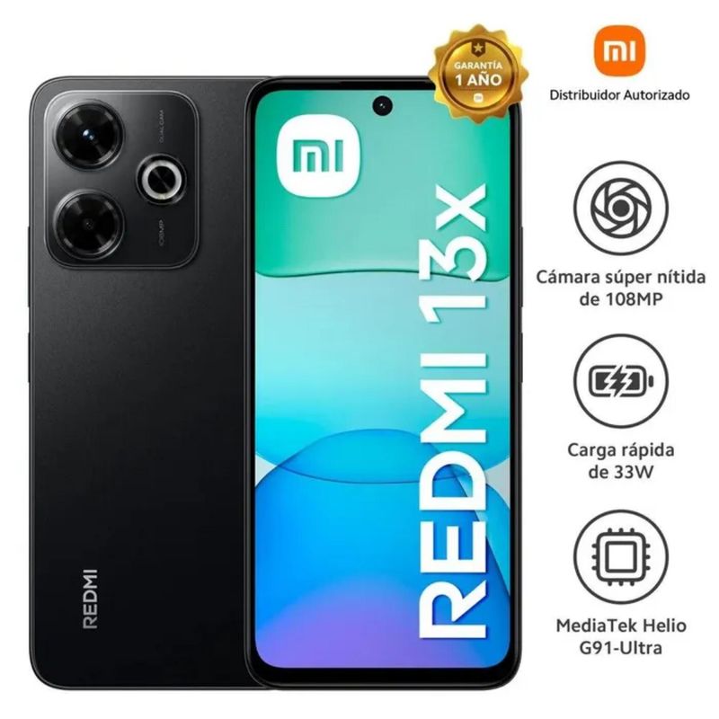 XIAOMI - Celular Xiaomi Redmi 13X 256GB 8GB 108MP Negro