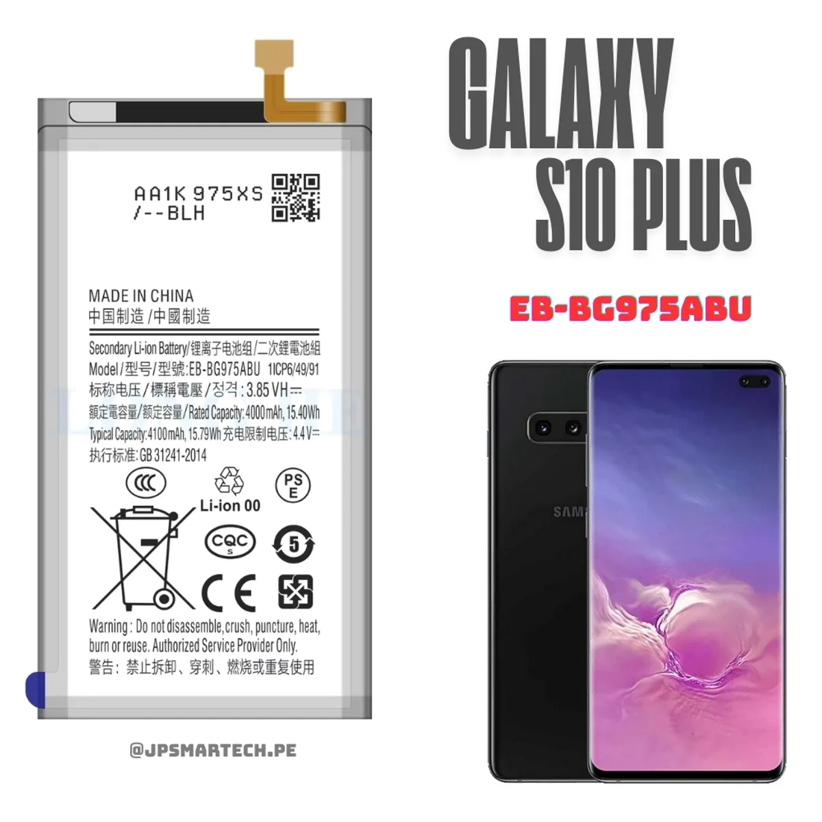 OEM - BATERIA  PARA SAMSUNG S10 PLUS NUEVO
