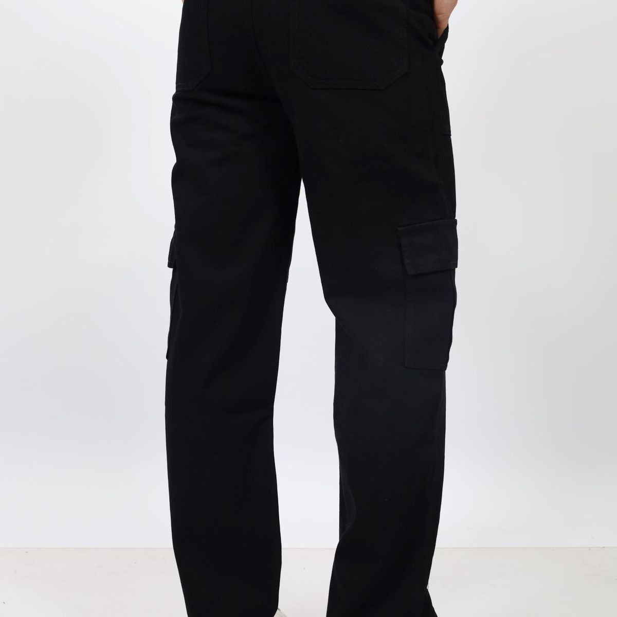 QH - Pantalón Baggy Cargo Hombre  Denim 100% Algodón