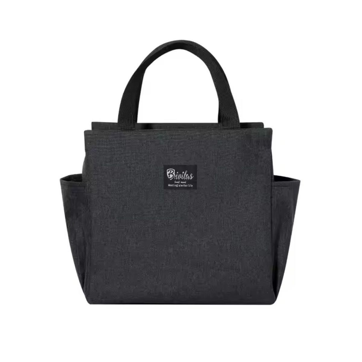 GENERICO - Lonchera Térmica de Alimentos y Bebidas Grande Negra