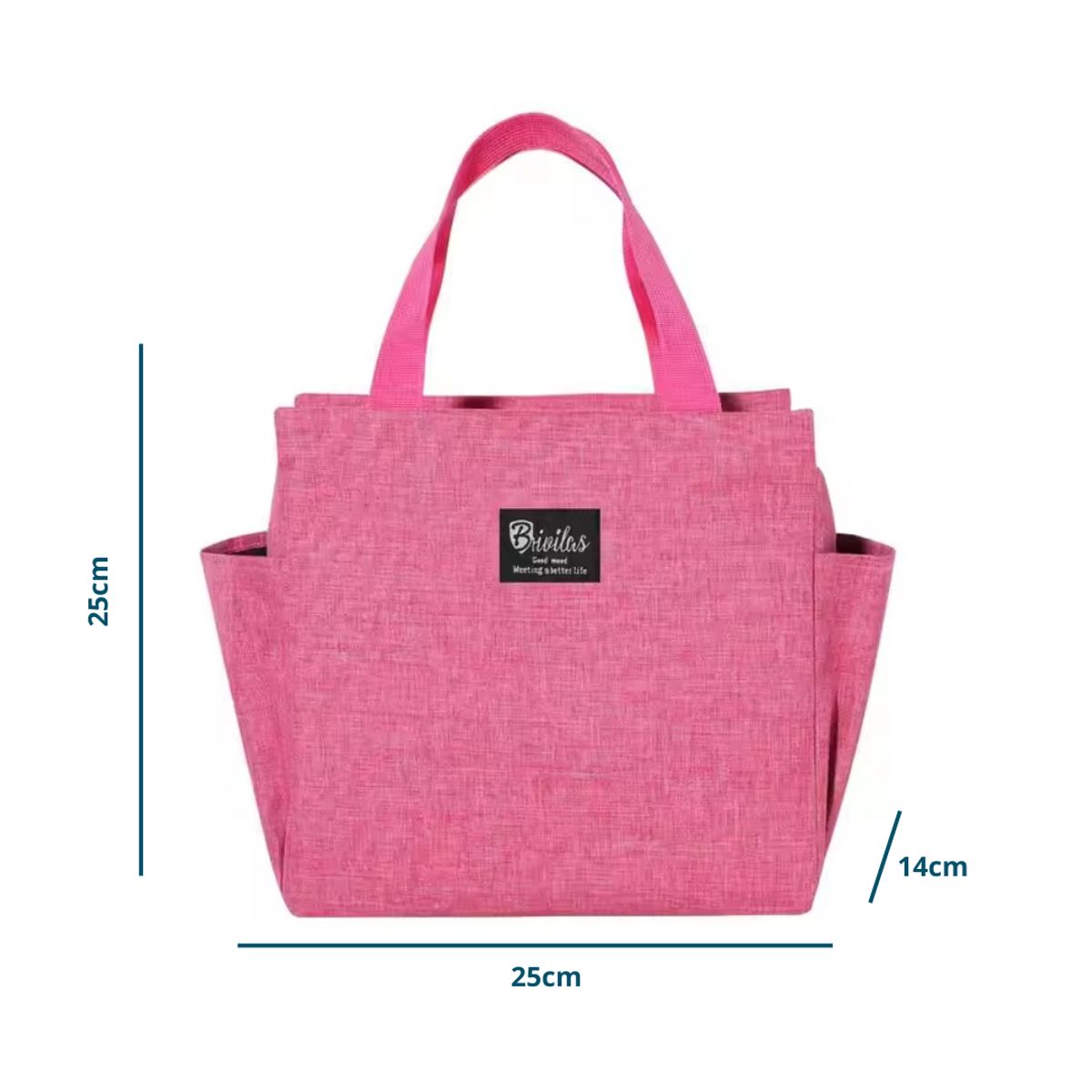 GENERICO - Lonchera Térmica de Alimentos y Bebidas Grande Rosada