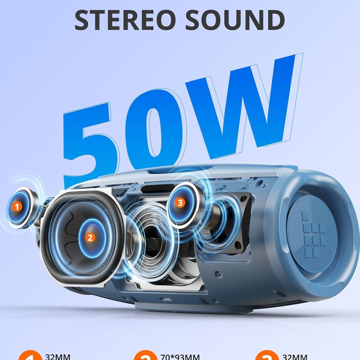 TRONSMART - Parlante Bluetooth Tronsmart Mirtune S100 50W - Azul