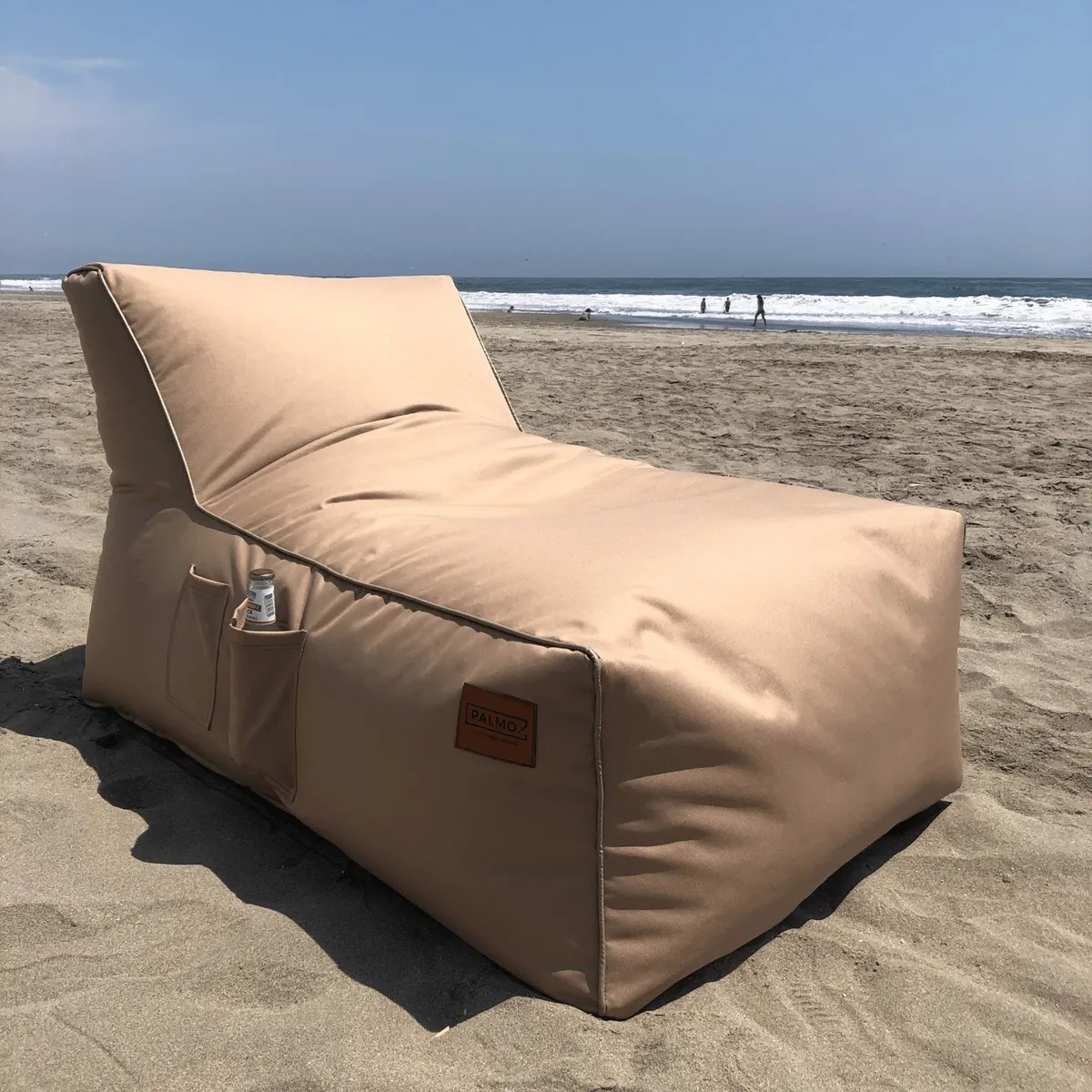 GENERICO - Puff  Playero Lino Color Beige Palmo