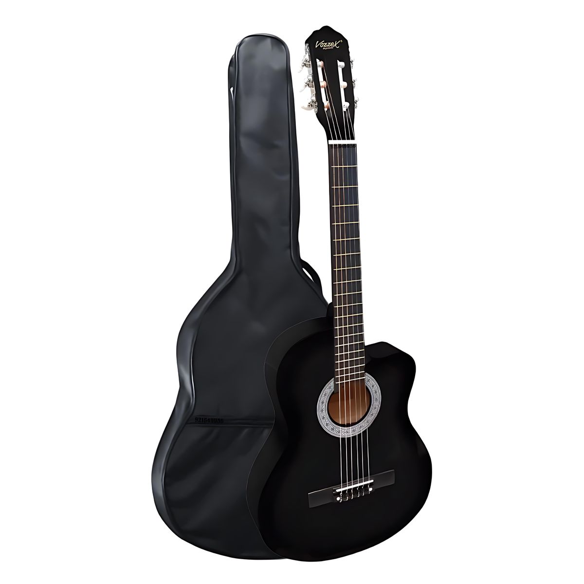 GENERICO - PACK DE GUITARRA ACUSTICA NYLON NEGRO