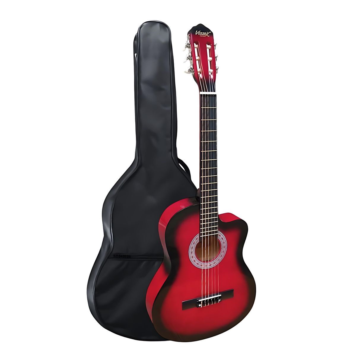 GENERICO - PACK DE GUITARRA ACUSTICA NYLON ROJO