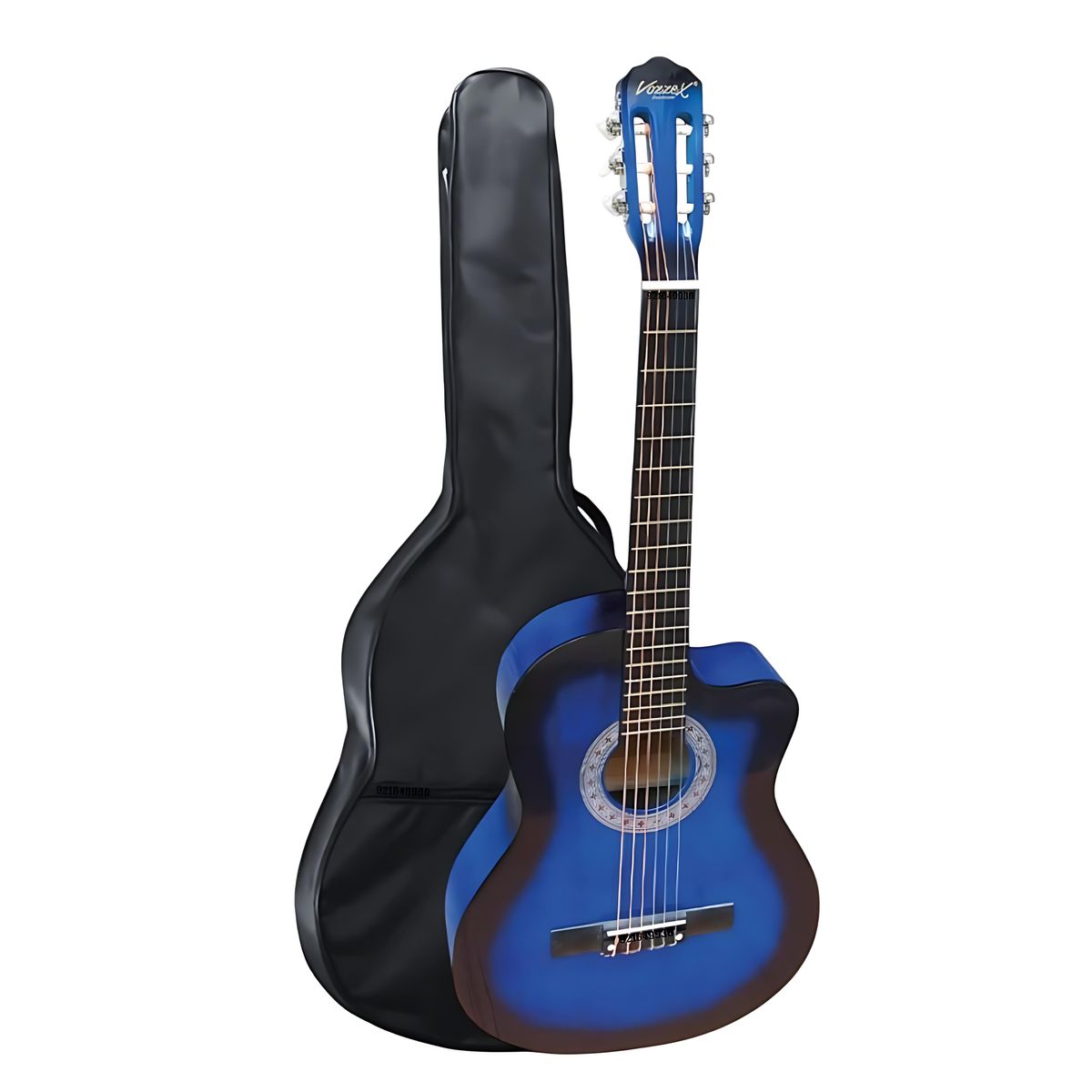 GENERICO - PACK DE GUITARRA ACUSTICA NYLON AZÚL