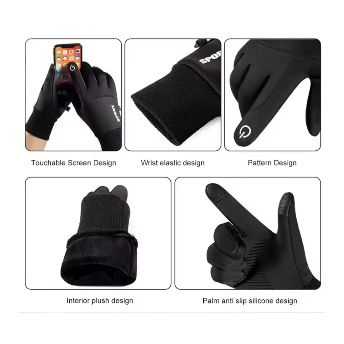 GENERICO - GUANTES TACTIL PARA BICICLETA MOTOS SCOOTER Talla XL