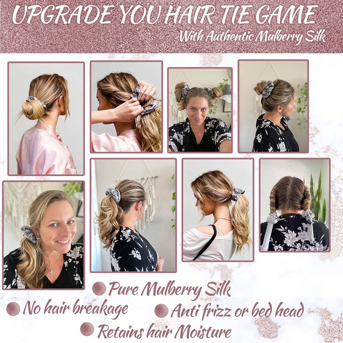 GENERICO - Rizador De Cabello Sin Calor + 2 Collets + Gancho, Rulos Ondas Pelo Naturales celeste