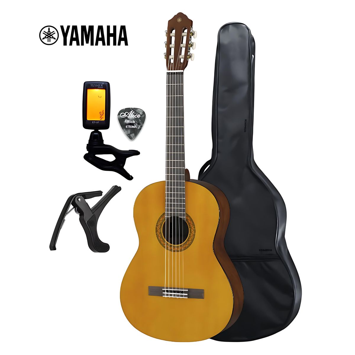 YAMAHA - Pack de guitarra Yamaha C40 &Estuche&Afinador&Capo&Púa