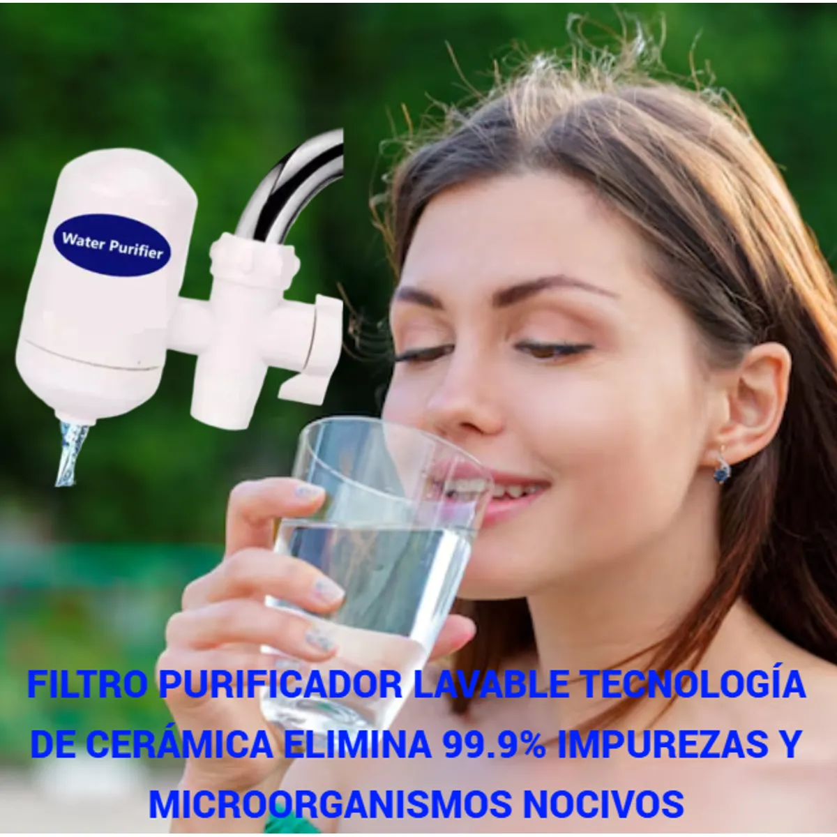 GENERICO - FILTRO PURIFICADOR DE AGUA LAVABLE DE CERÁMICA ELIMINA 99% IMPUREZAS