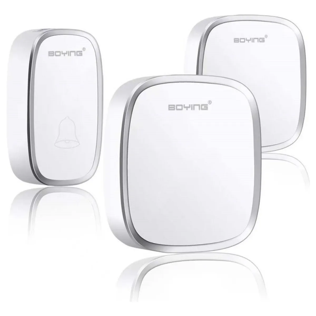 ANYHOGAR - Timbre Inalámbrico Con Luz Led 1 Transmisor 2 Rec