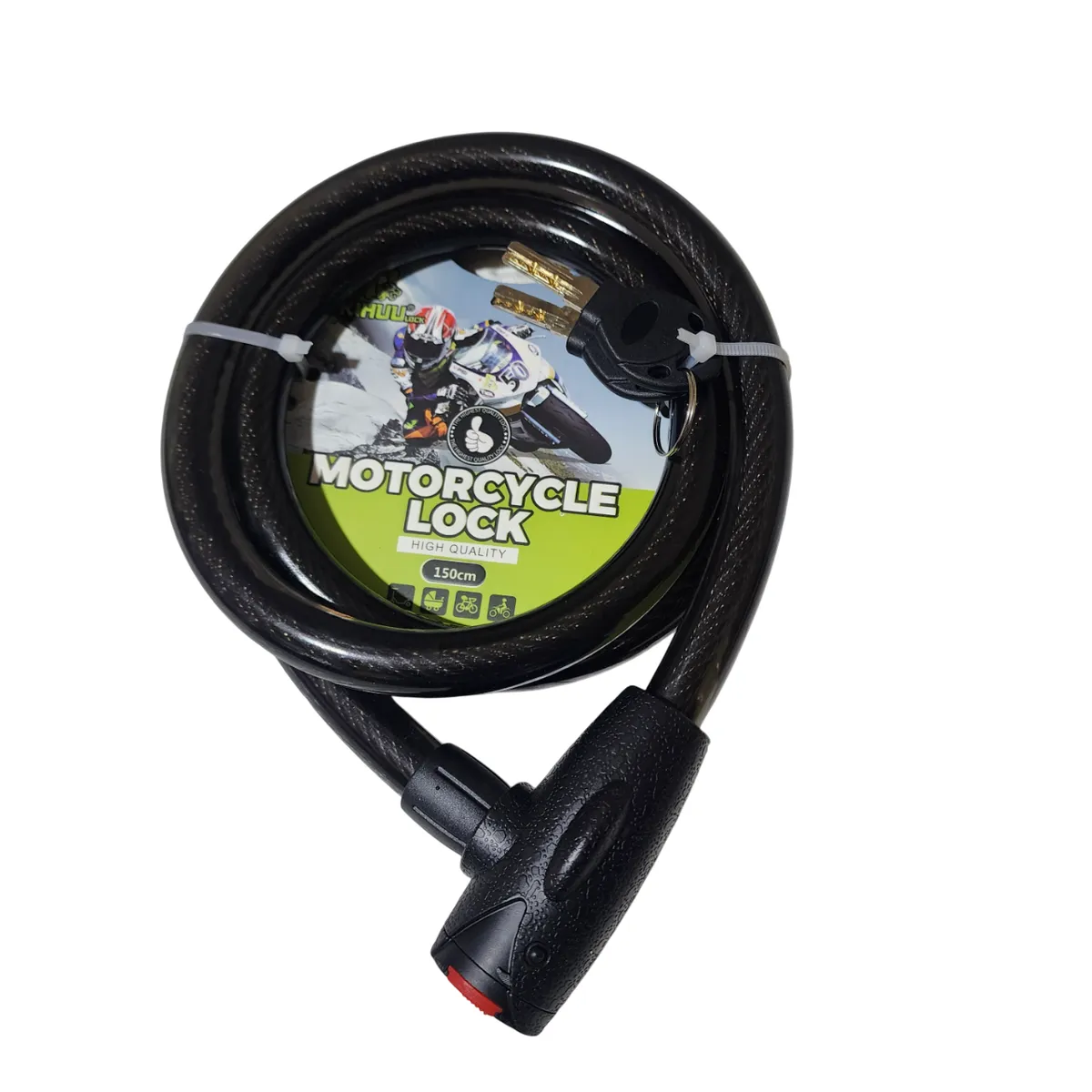 GENERICO - Candado de cable con llave 150cm grueso