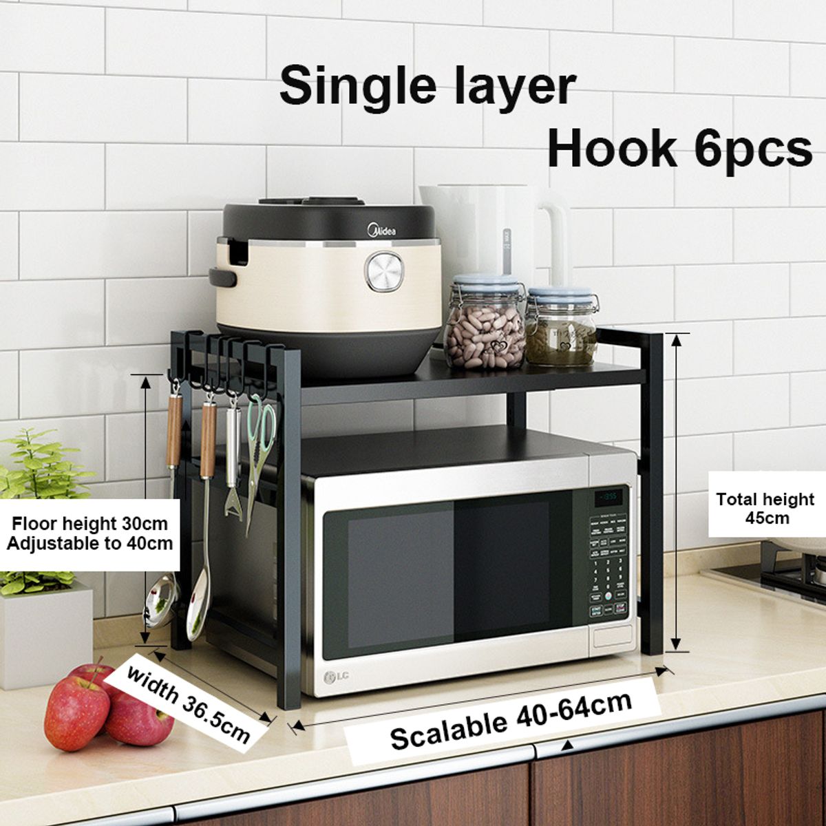 ANYHOGAR - Estante Repisa Extensible Horno Microondas Rack Organizador