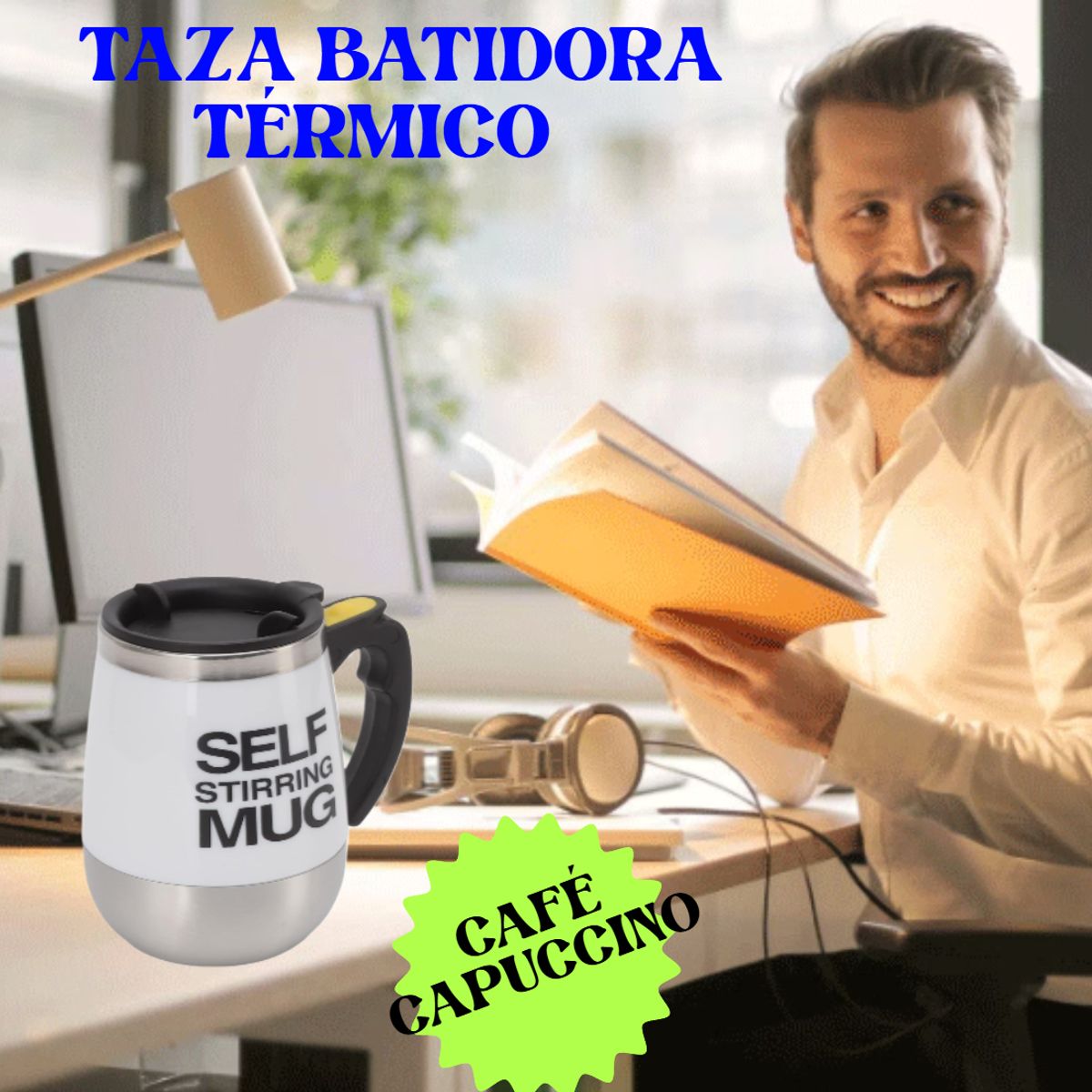 GENERICO - TAZA MEZCLADOR BATIDORA 450ML PARA CAFÉ AUTOMÁTICA DE ACERO INOXIDABLE