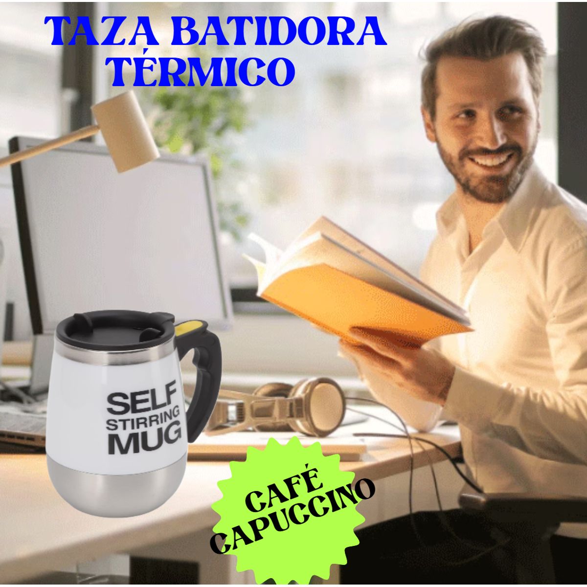 GENERICO - TAZA MEZCLADOR BATIDORA 450ML PARA CAFÉ AUTOMÁTICA DE ACERO INOXIDABLE