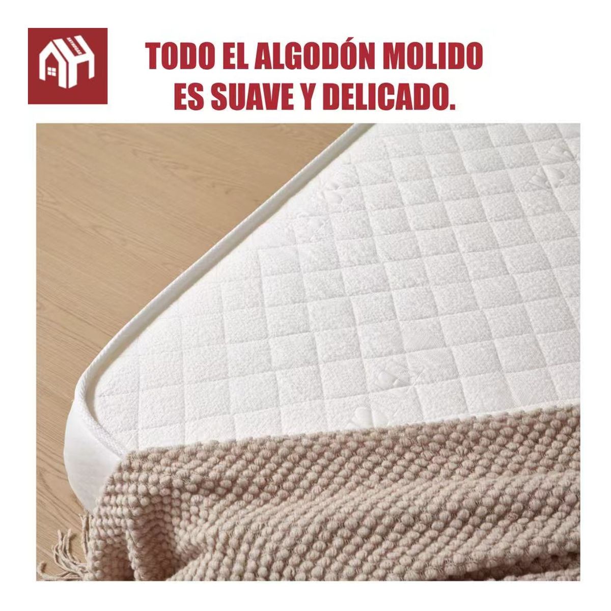 ANYHOGAR - Colchón Espuma 1 Plazas 190x90x15cm