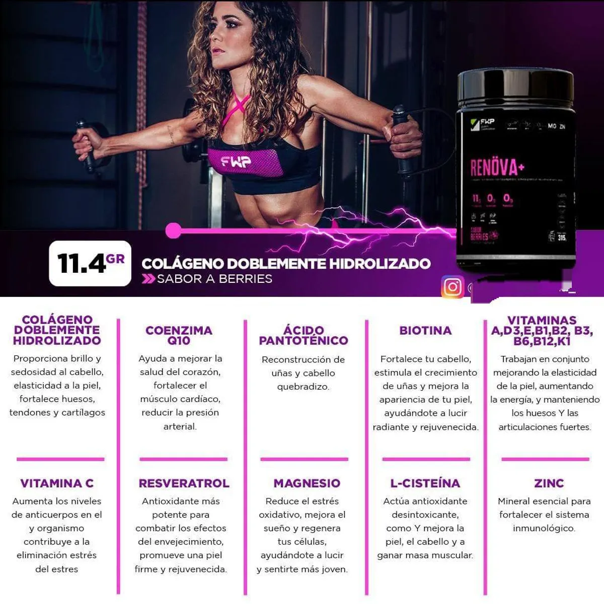GENERICO - COLAGENO RENOVA  + CON BIOPÉPTDOS ACTIVOS 315gr