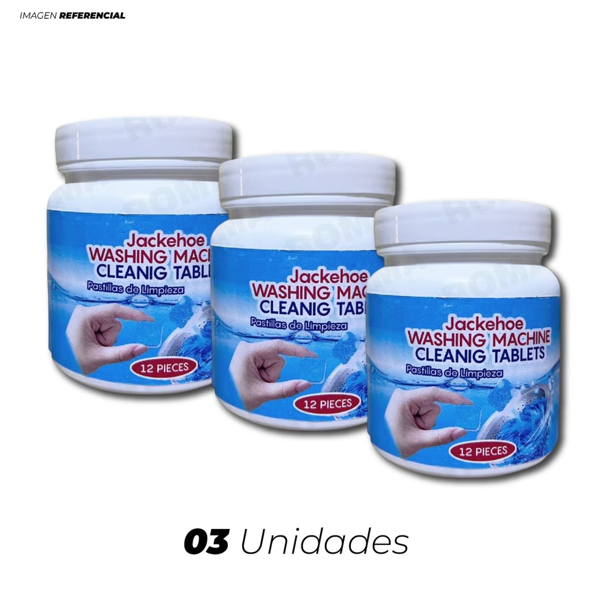 GENERICO - Pastillas para Lavadora Buen Olor 12 Piezas - 03 Unid