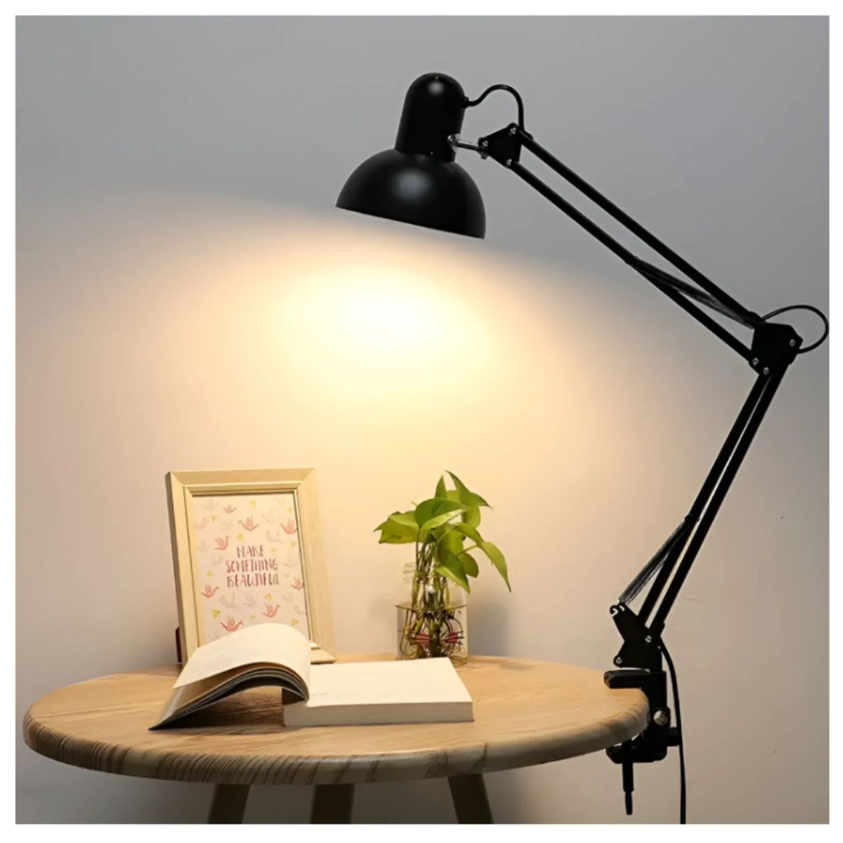 SEISA - Lámpara de mesa Escritorio Con Brazo Articulado Ajustable De Metal