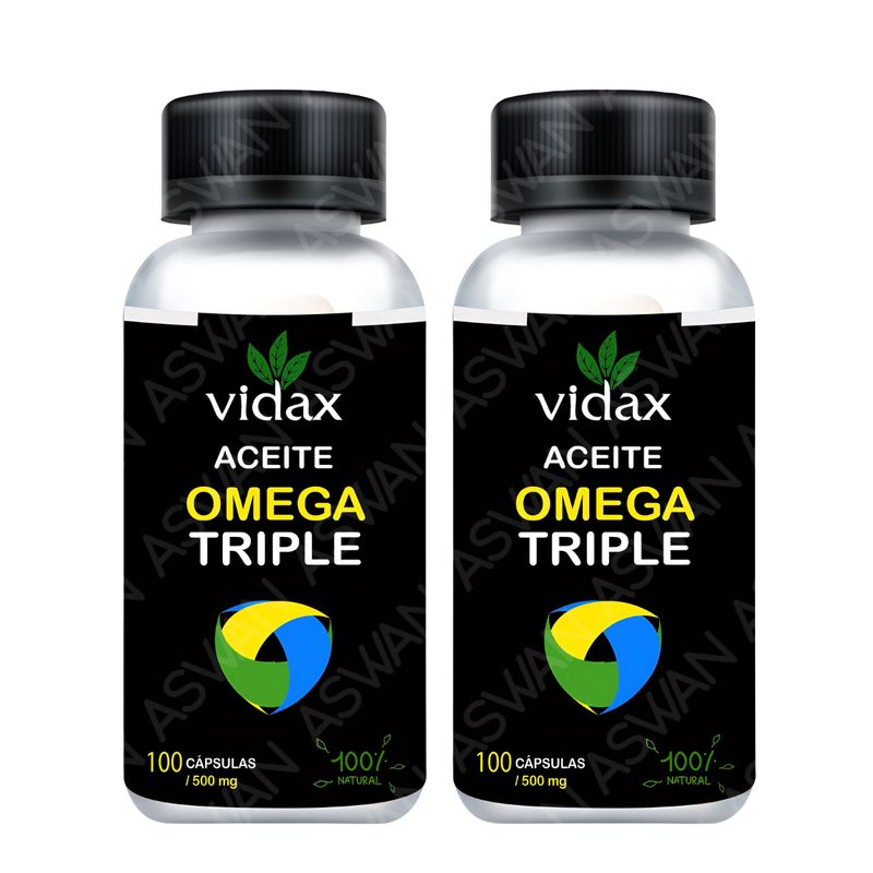 GENERICO - PACK DE 2 ACEITE OMEGA TRIPLE - VIDAX