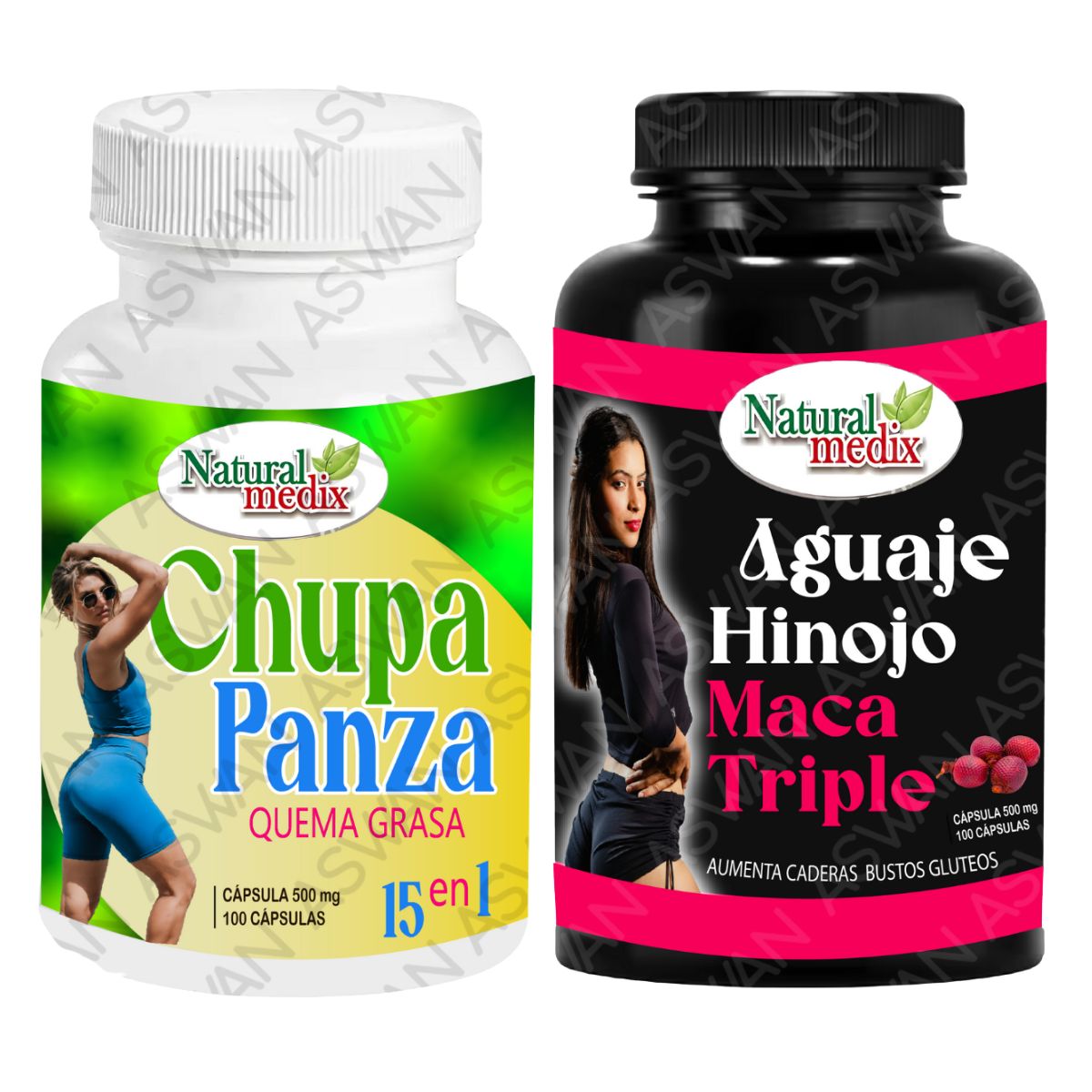 GENERICO - PACK CHUPA PANZA + AGUAJE HINOJO 100 CÁPSULAS