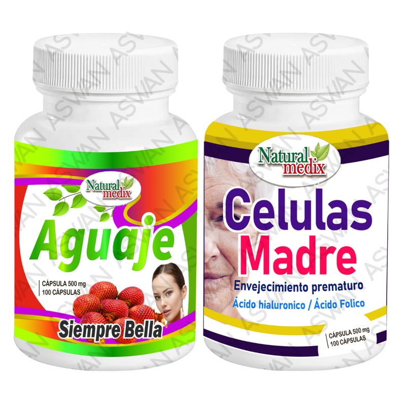 GENERICO - PACK AGUAJE SIEMPRE BELLA + CÉLULAS MADRE 100 CÁPSULAS