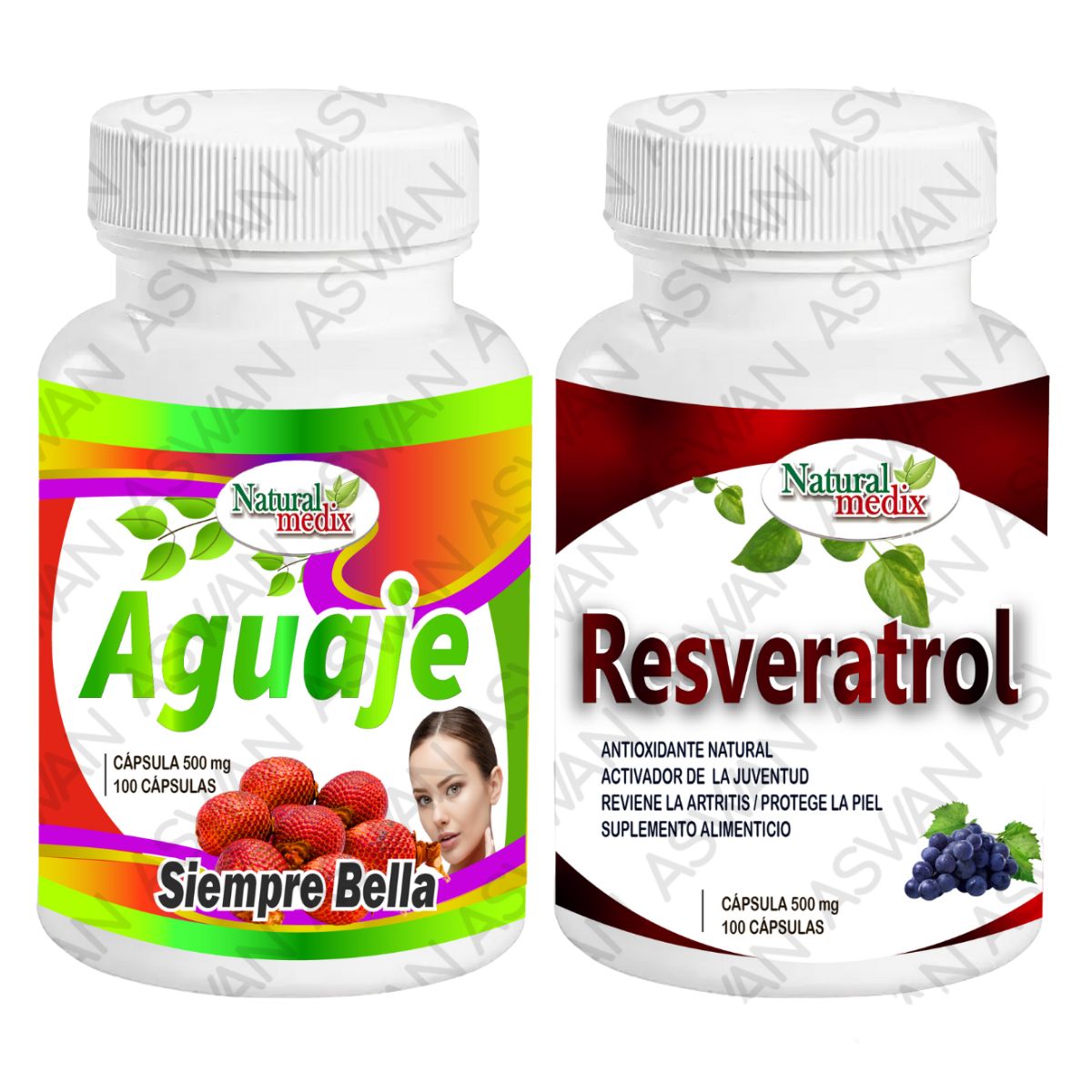 GENERICO - PACK AGUAJE SIEMPRE BELLA + RESVERATROL 100 CÁPSULAS