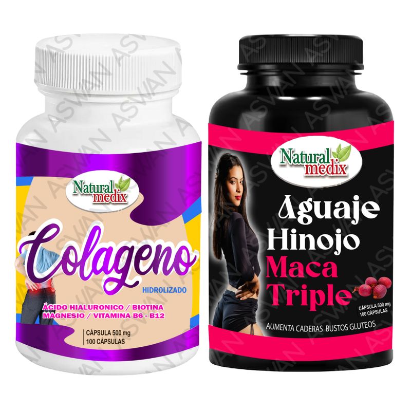 GENERICO - PACK COLÁGENO + AGUAJE HINOJO 100 CÁPSULAS