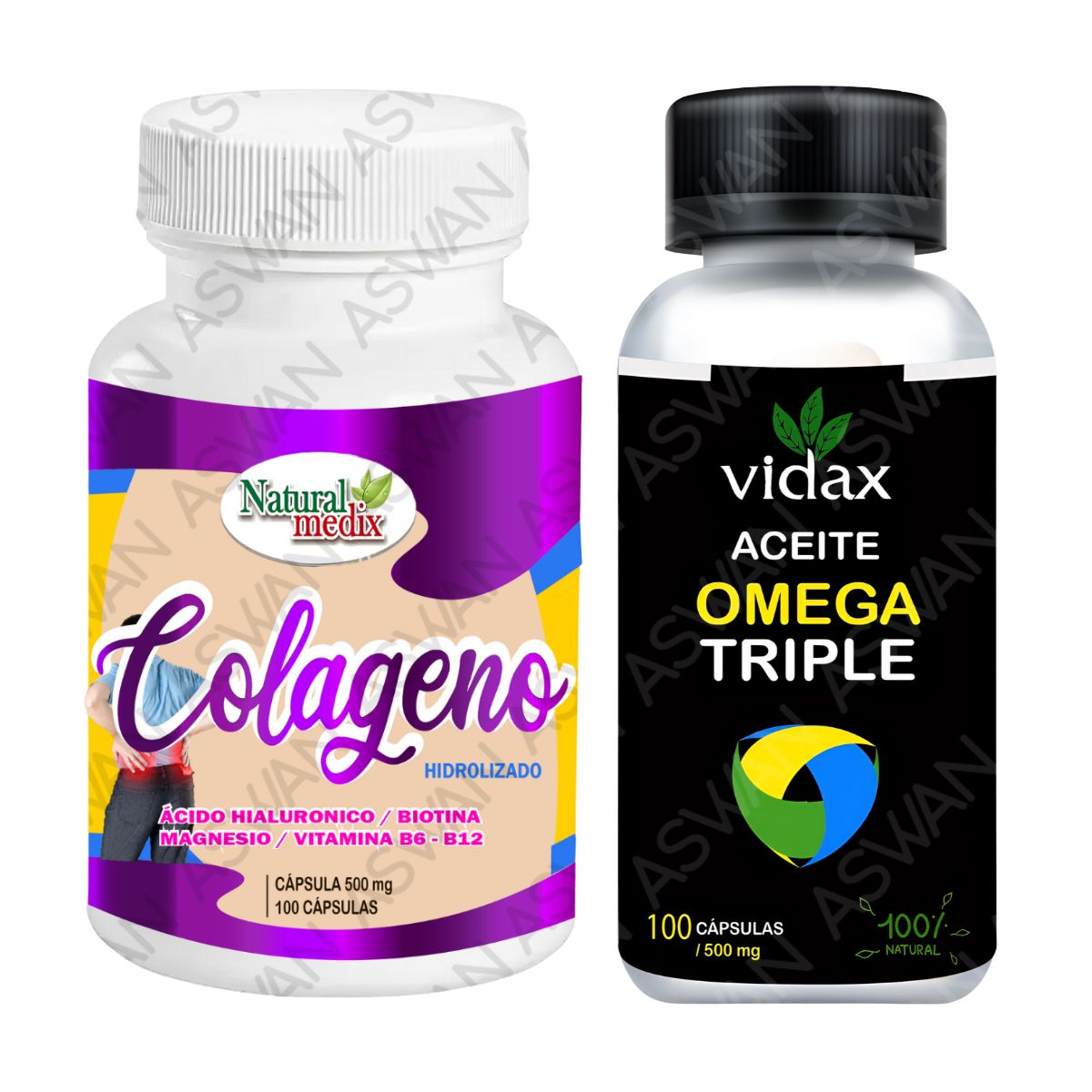 GENERICO - PACK COLÁGENO + ACEITE OMEGA TRIPLE 100 CÁPSULAS