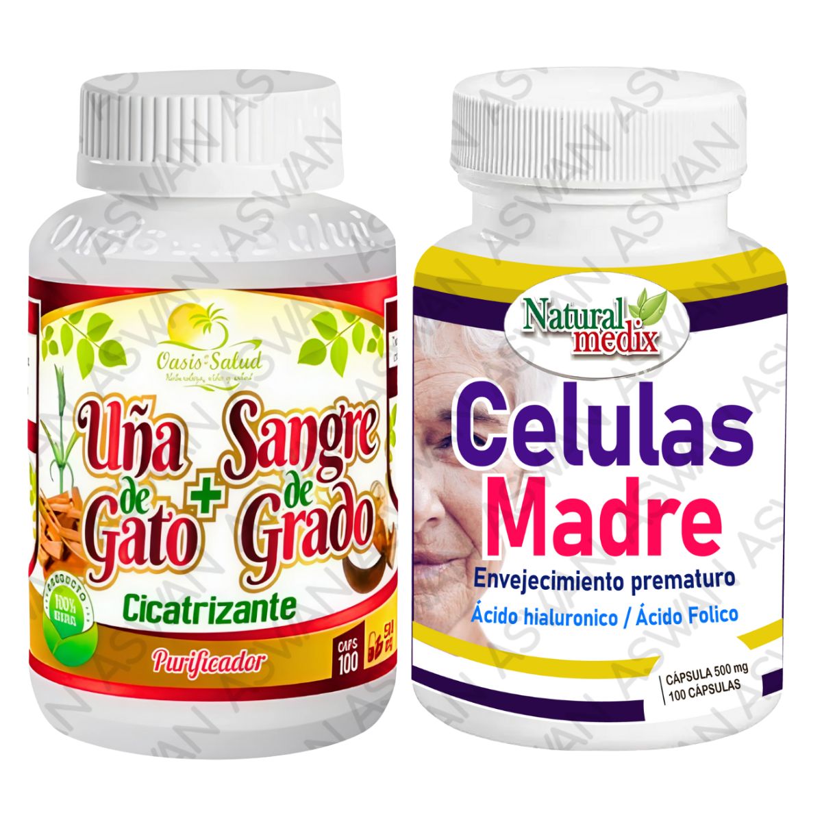 GENERICO - PACK UÑA DE GATO + CÉLULAS MADRE 100 CÁPSULAS