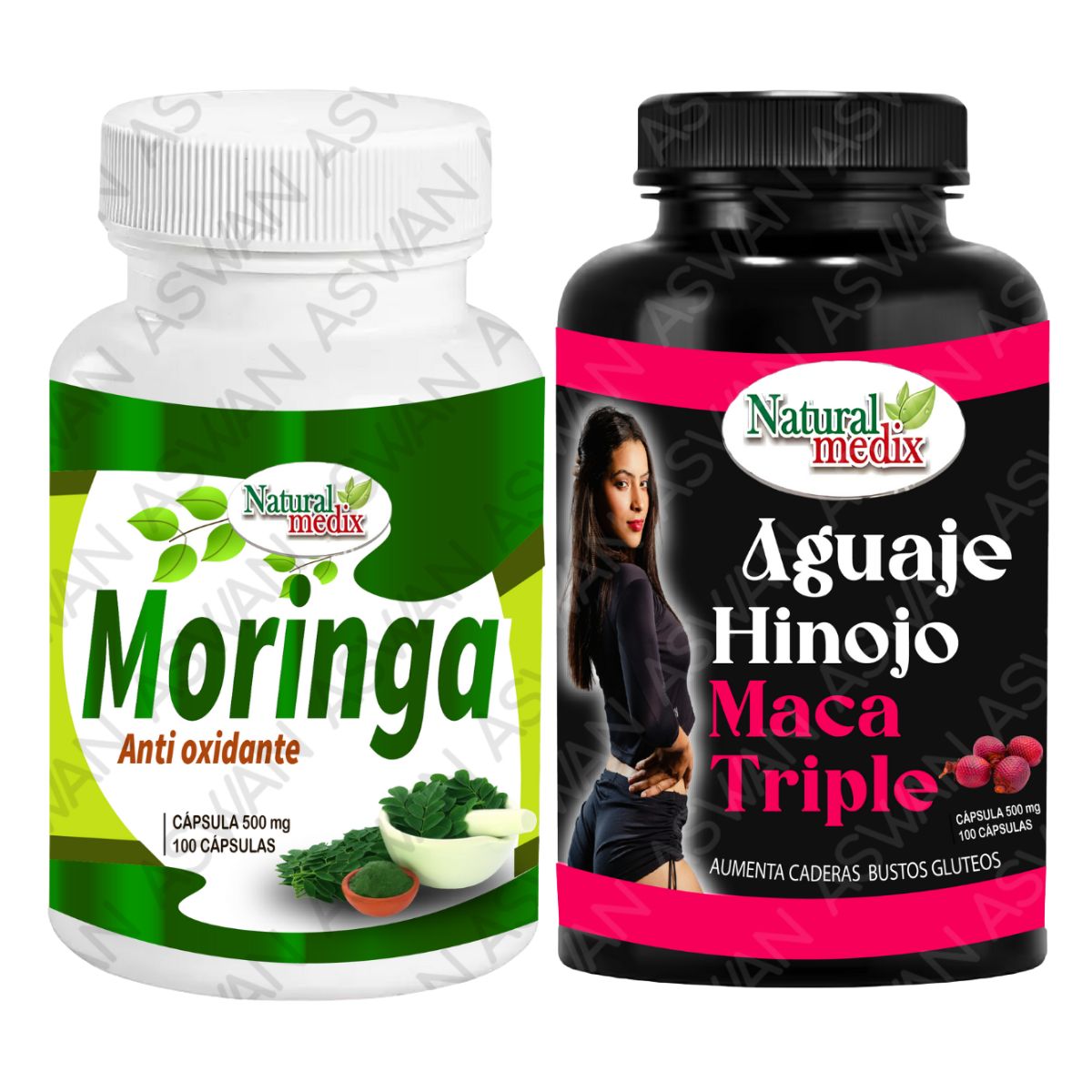 GENERICO - PACK MORINGA + AGUAJE HINOJO 100 CÁPSULAS
