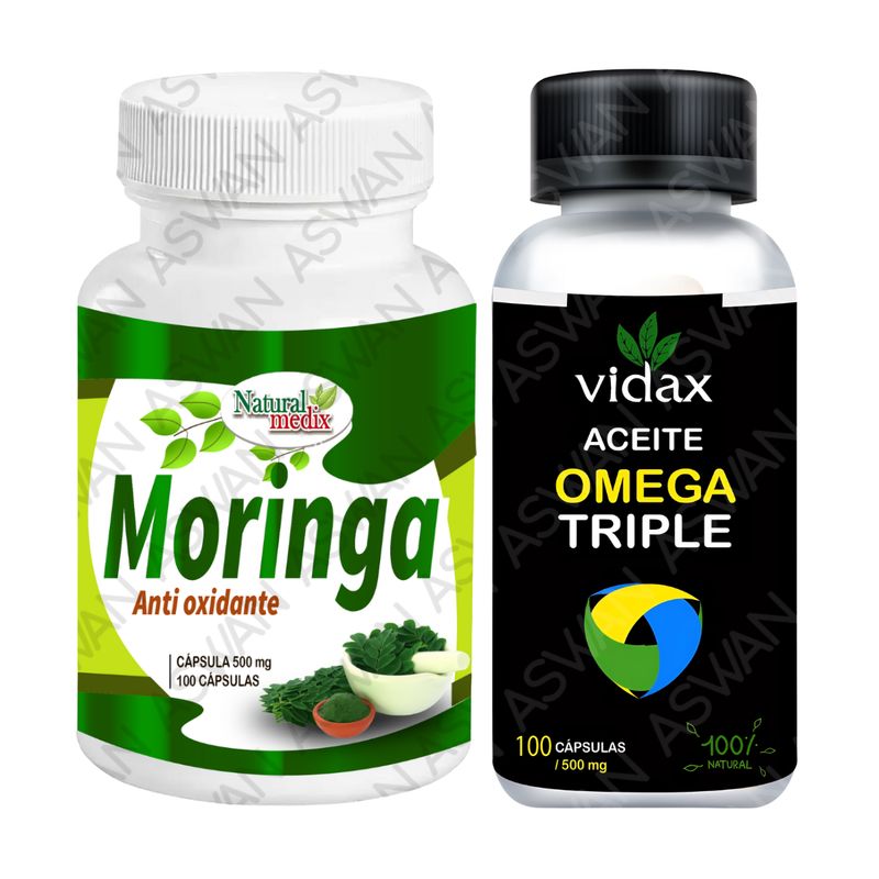 GENERICO - PACK MORINGA + ACEITE OMEGA TRIPLE 100 CÁPSULAS