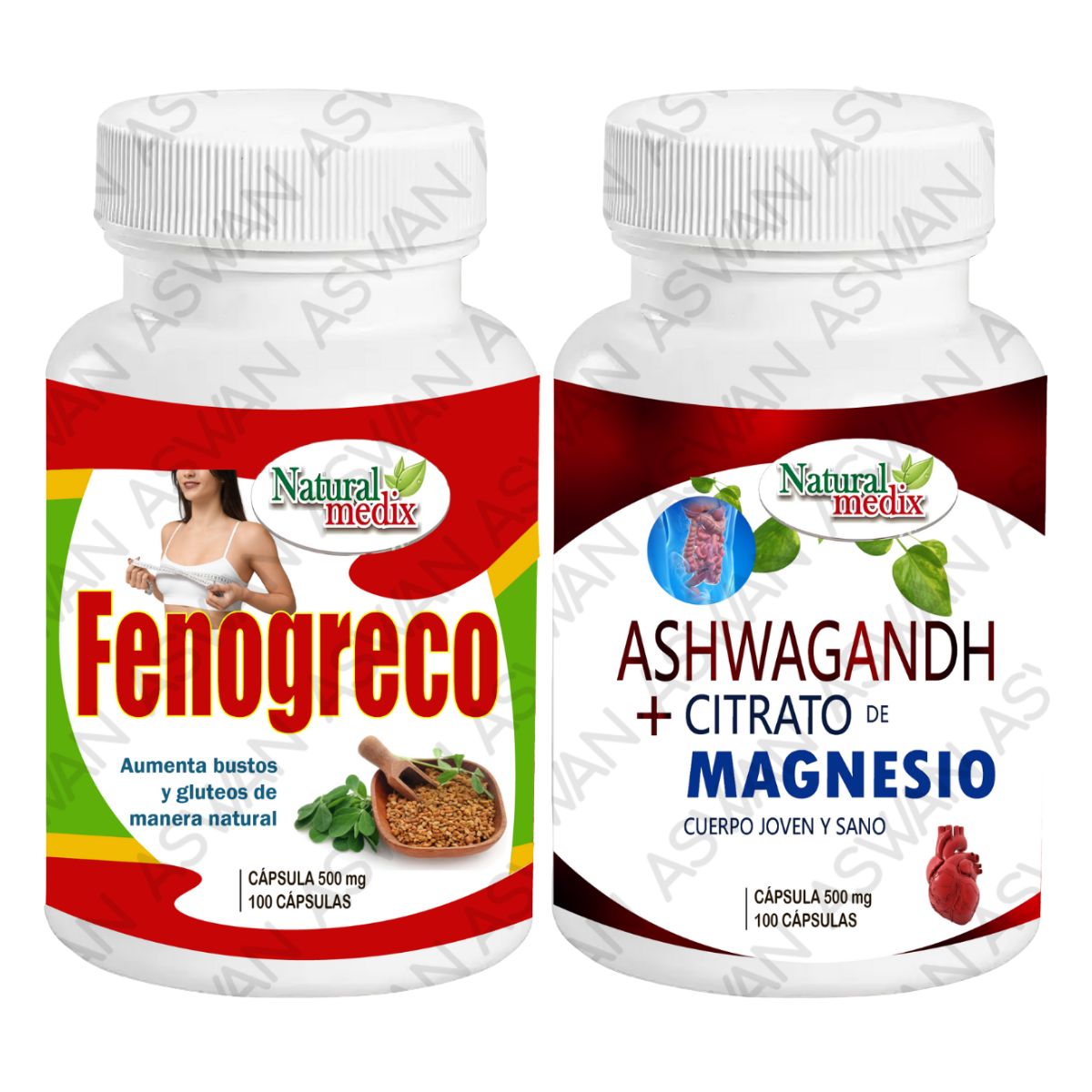 GENERICO - PACK FENOGRECO + ASHWAGANDHA & CITRATO DE MAGNESIO 100 CÁPSULAS