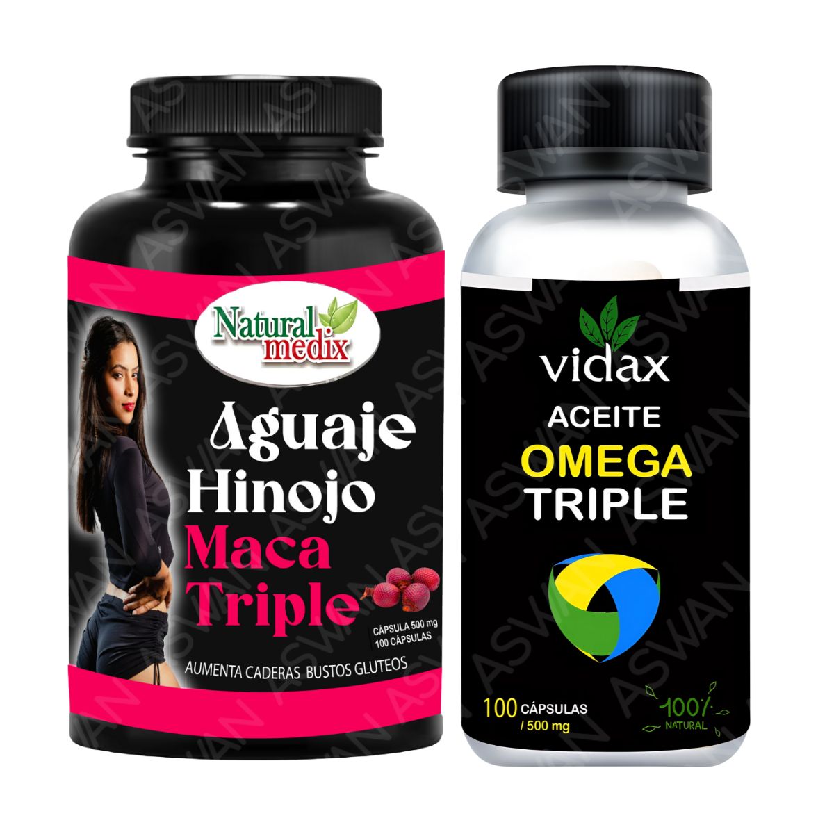 GENERICO - PACK AGUAJE HINOJO + ACEITE OMEGA TRIPLE 100 CAPSULAS