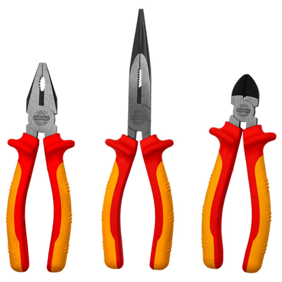 KAMASA - Juego de Alicates Aislante CR-V 3 Pzs KM2167 Kamasa + Pelota