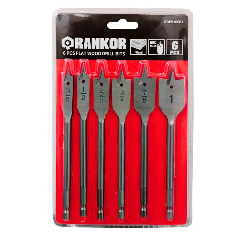 RANKOR - Juego de 6 brocas paleta para madera Rankor