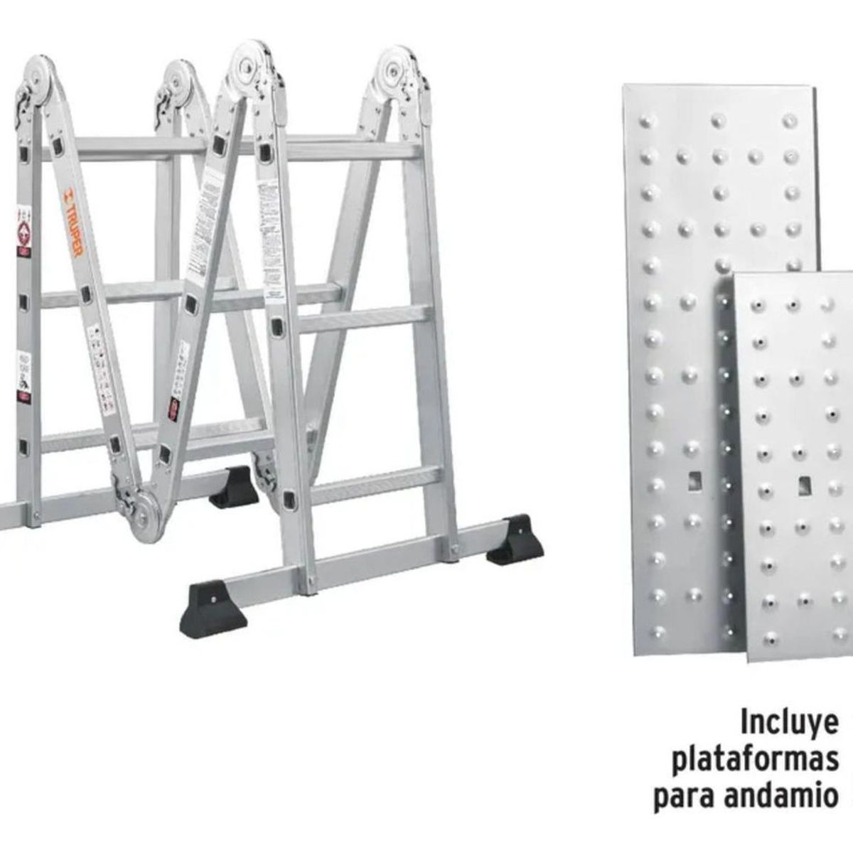 TRUPER - Escalera multiposición 16 peldaños Tipo I Truper ESMU-116