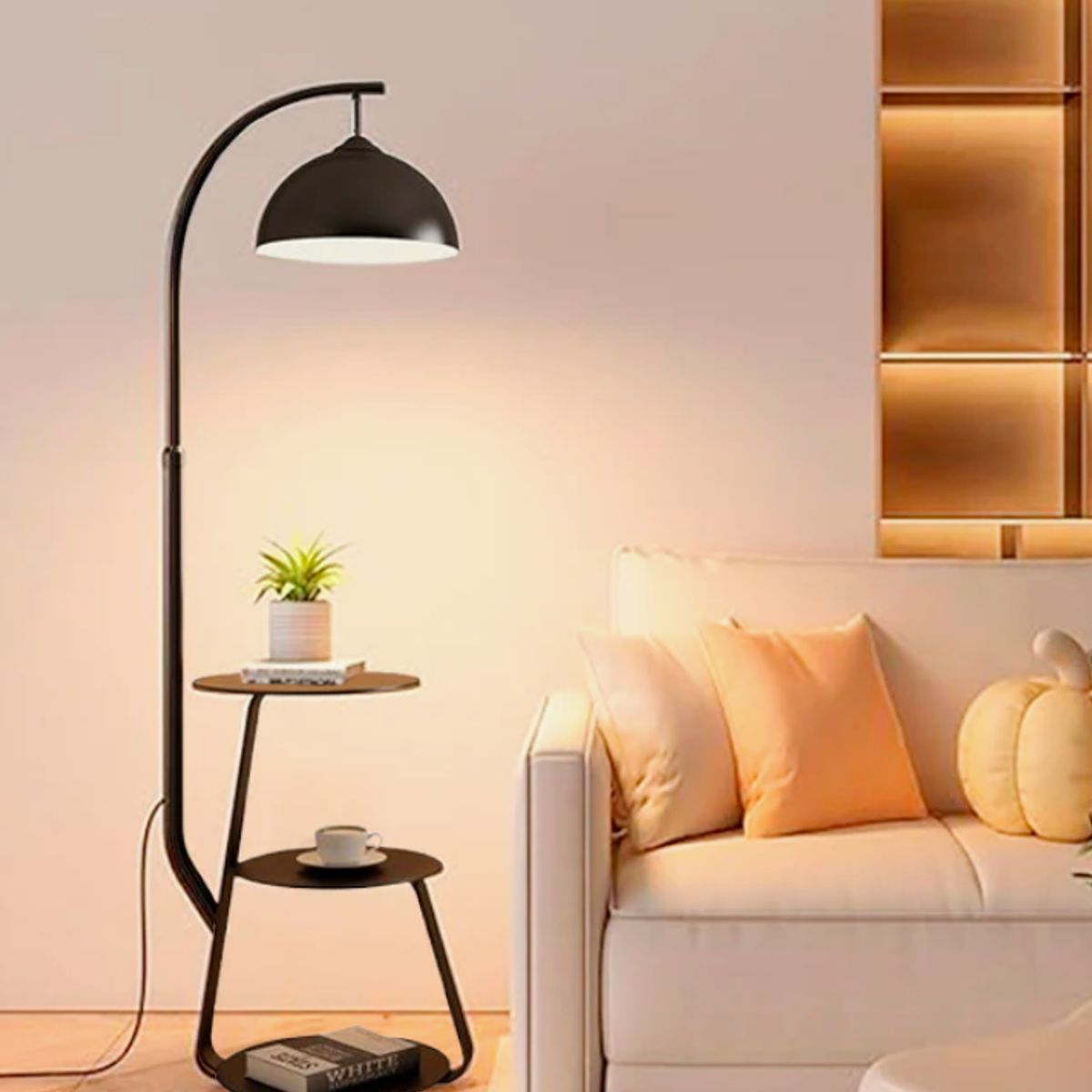 GENERICO - Lámpara de Pie Black Led