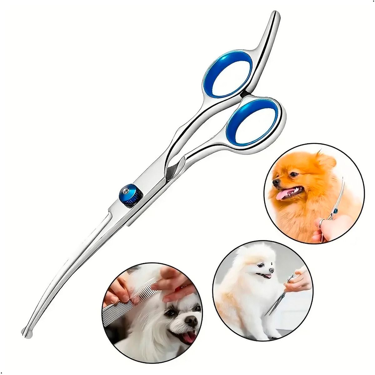 GENERICO - Tijeras Para El Corte  Cuidado De Mascotas 4 Unid en Acero