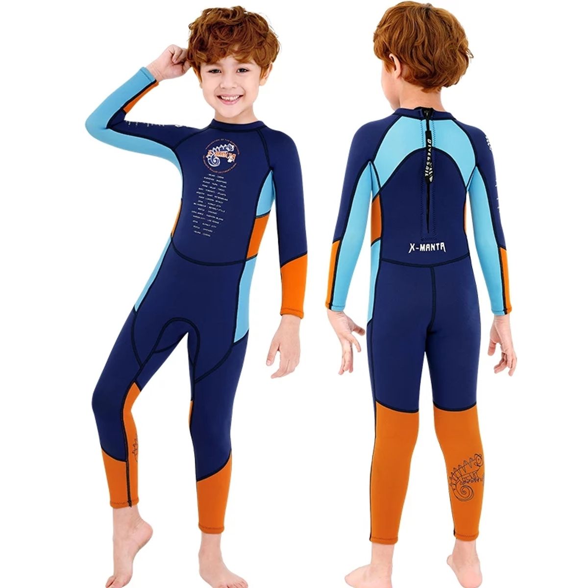 GENERICO - WETSUIT NEOPRENO MANGA LARGA PARA NIÑOS DIVE&SAIL