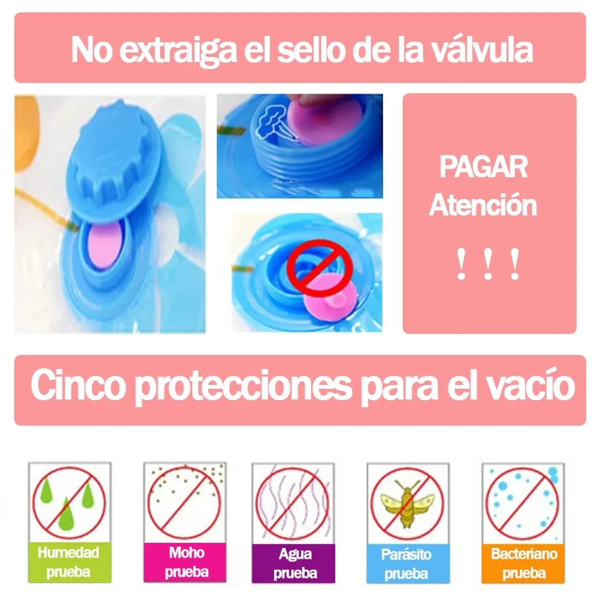 GENERICO - 3 BOLSAS COMPRESORAS AHORRADORA DE ESPACIO 50X90CM