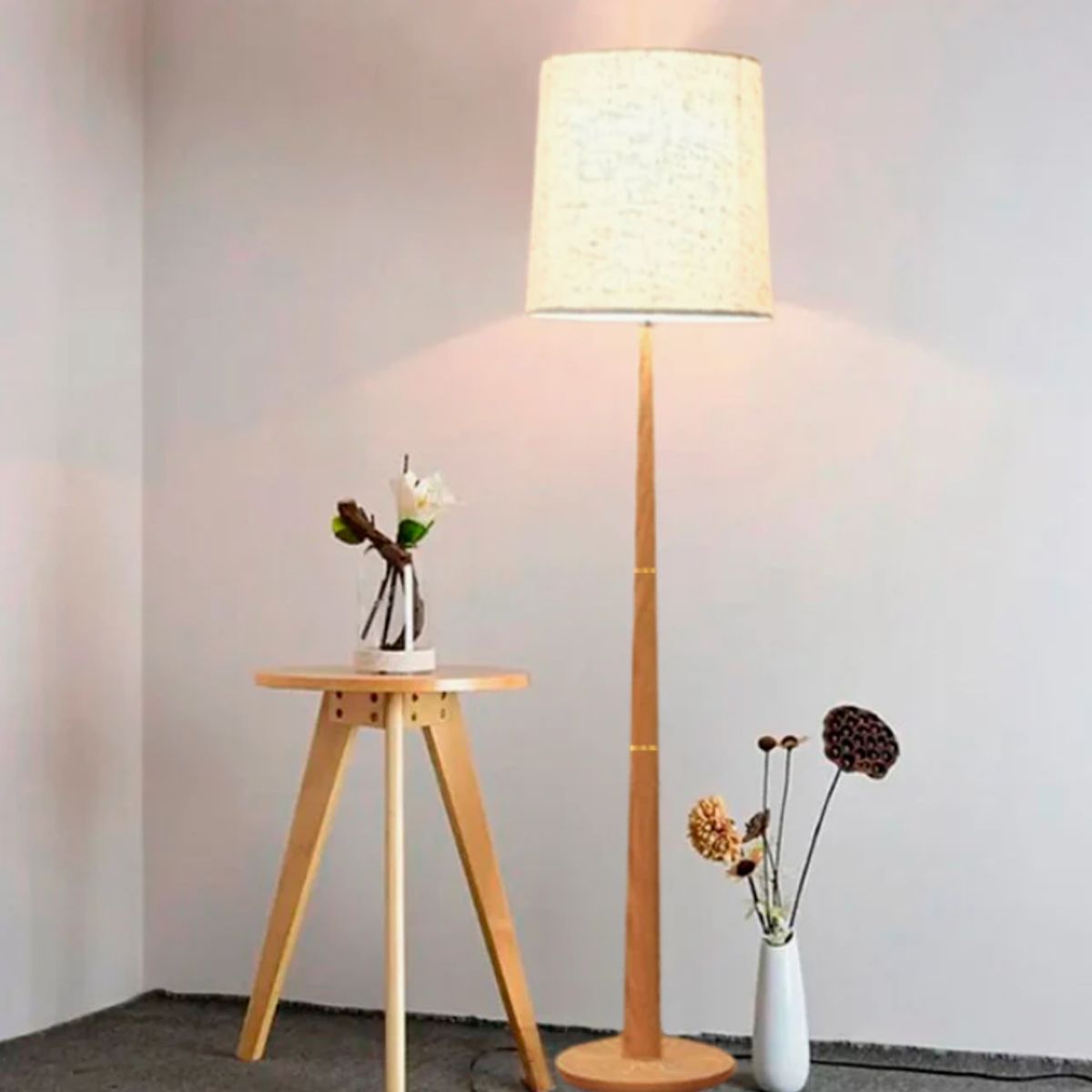 GENERICO - Lámpara de Pie Wood Led