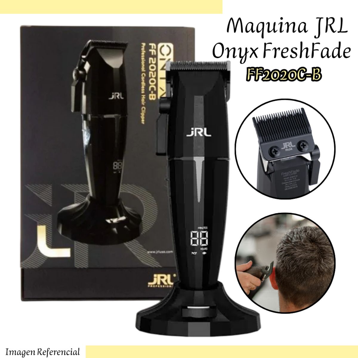 GENERICO - Maquina JRL Onyx FreshFade Negro FF2020C-B