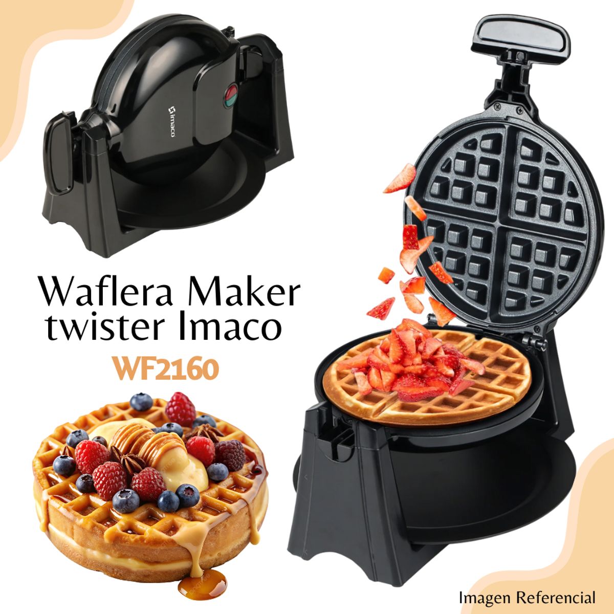 IMACO - Waflera Maker Twister Imaco de 800W - WF2160