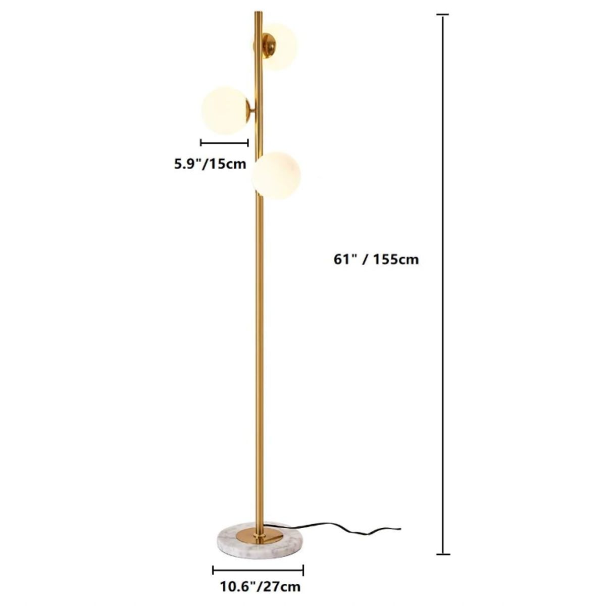GENERICO - Lámpara de Pie Gold Led