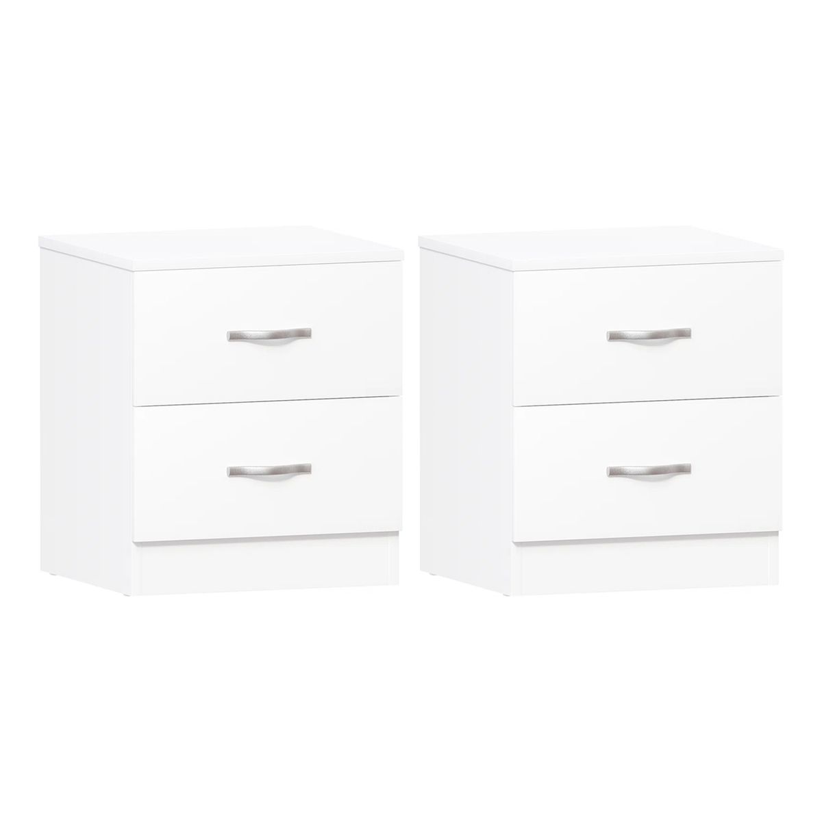 GENERICO - Duo de Dos Veladores Blancos Melamina Noa