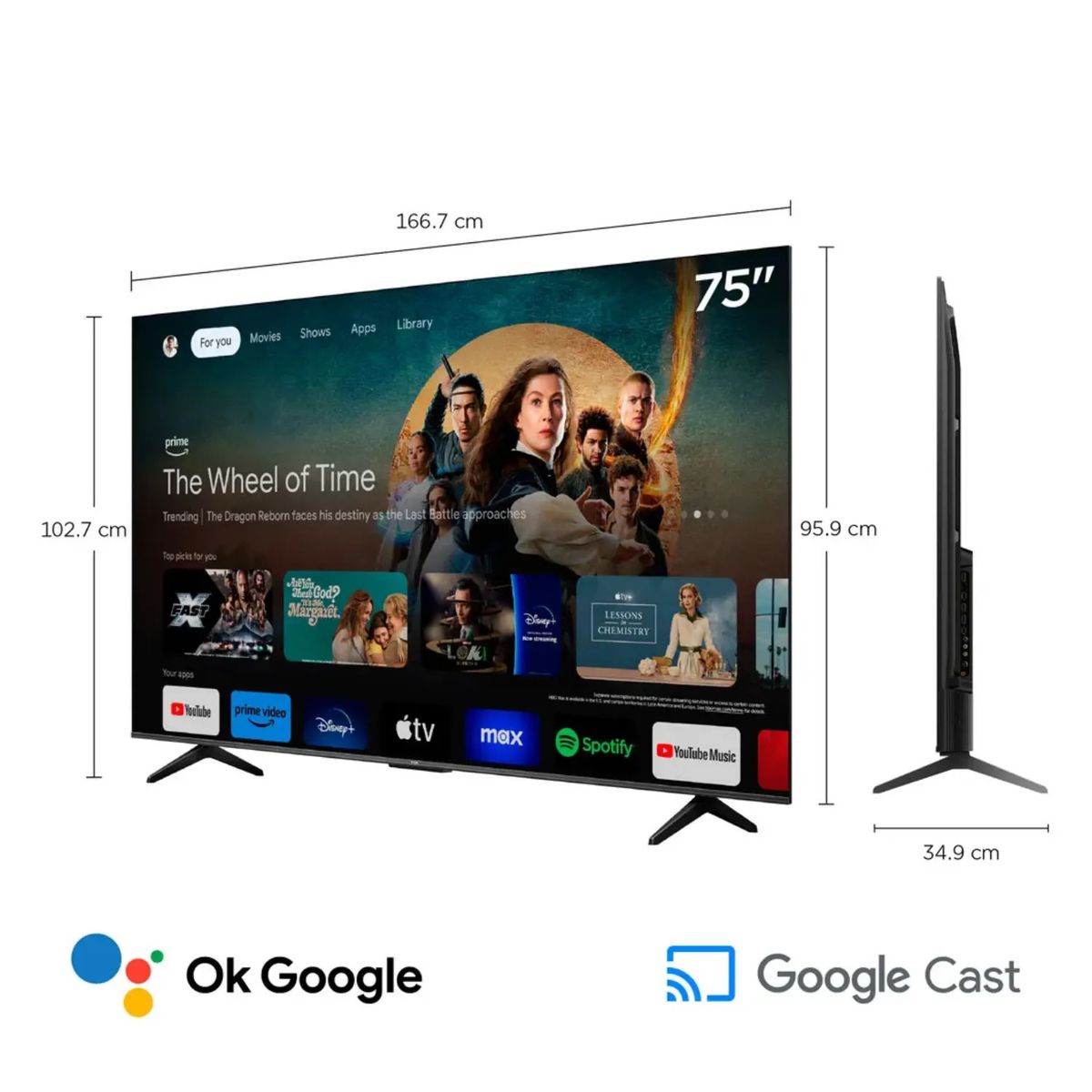 TCL - Televisor TCL QLED 75" UHD 4K Smart TV 75T6C Modelo 2025 + soundbar