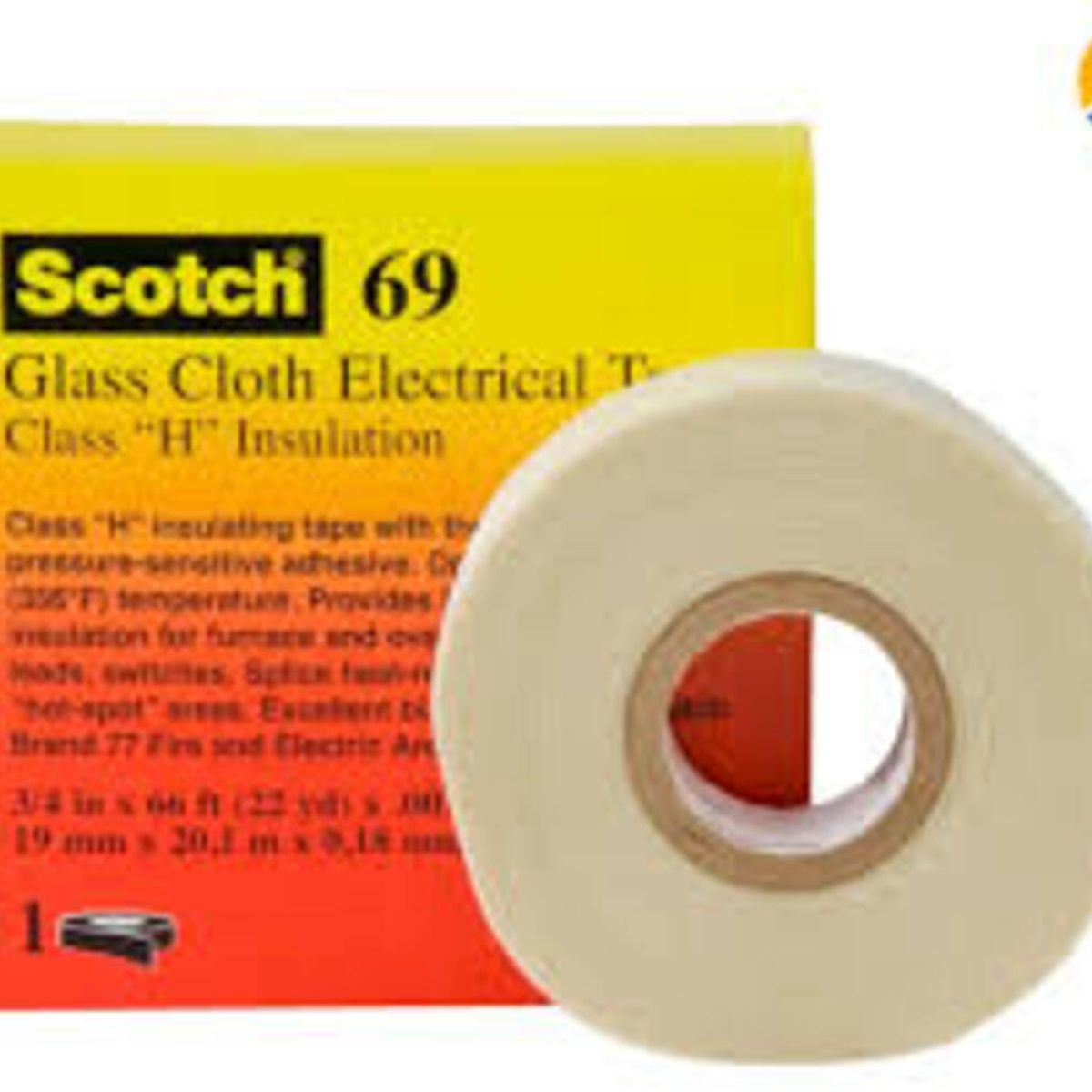 GENERICO - Cinta Fibra De Vidrio Scotch 69 Original 19mm x 201m x 018mm